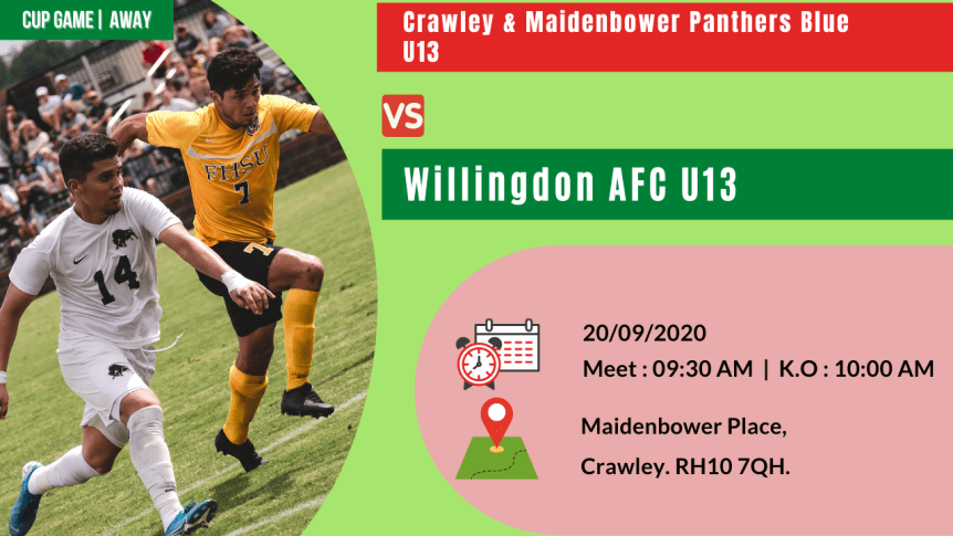 Cup Match | Away – Against Crawley & Maidenbower Panthers Blue&nbsp;U13’s